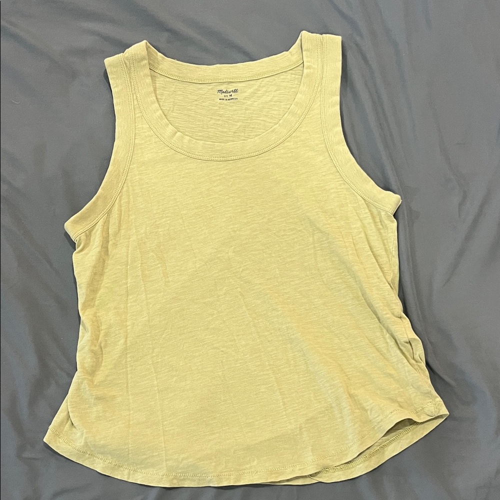 Madewell Scoop Neck Green Tank Top